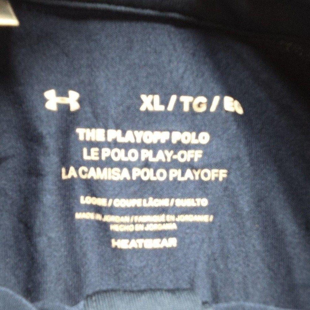 Under Armour The Playoff Polo Shirt Mens XL Blue Gray Colorblock Golf Top - Picture 5 of 8